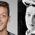 Njemački vezist Mesut Ozil i glumac Buster Keaton