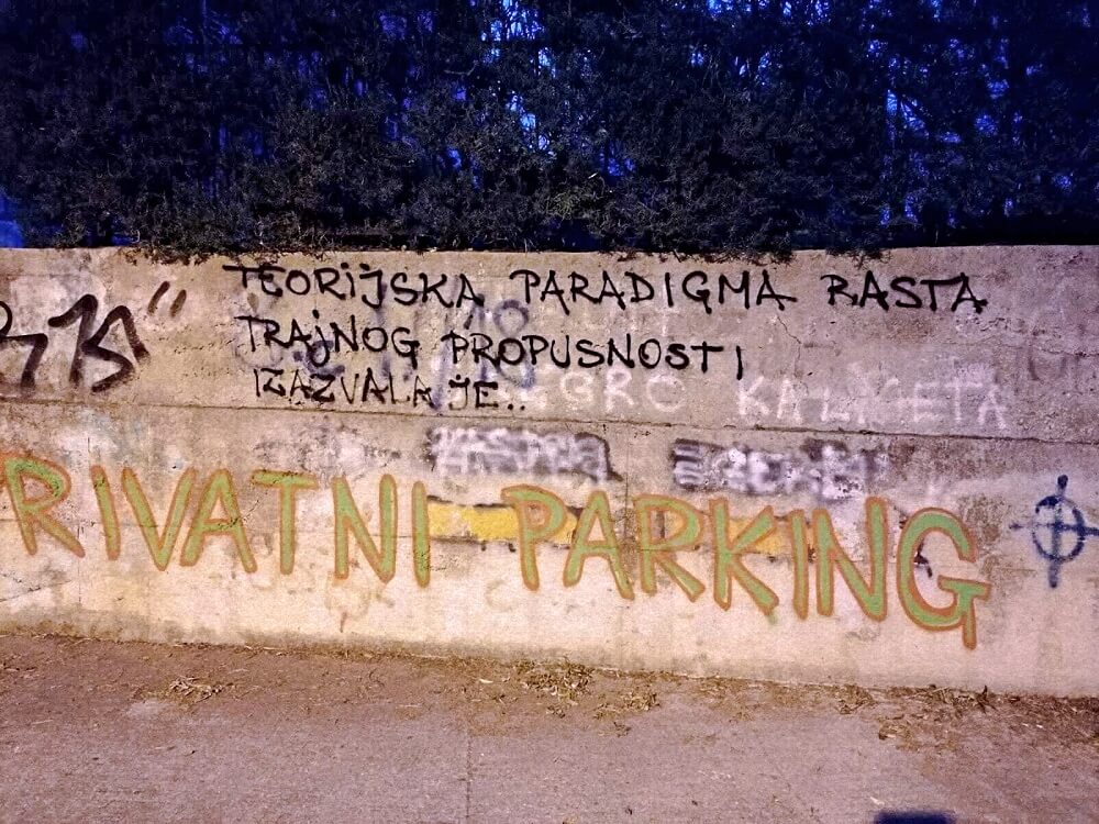 zidni natpis s citatom iz doktorata vice mihanovića