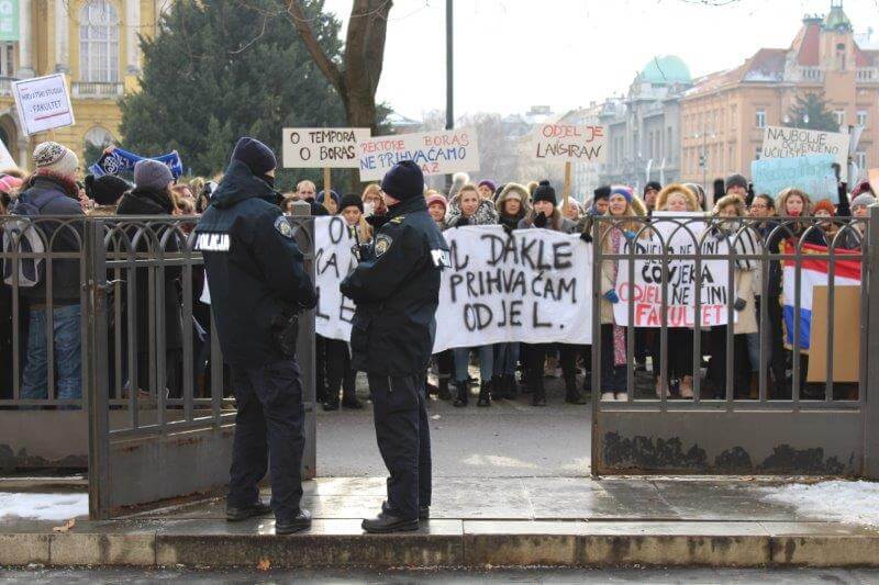 hrvatski studiji prosvjed u siječnju 2017.
