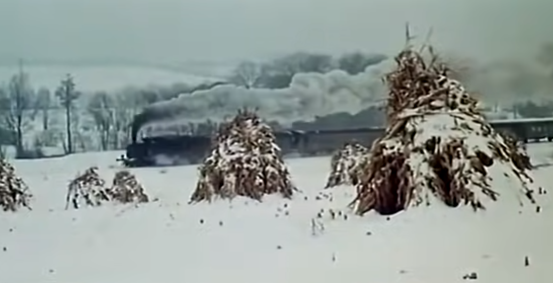 Vlak u snijegu.