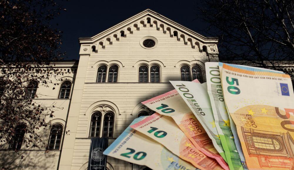 zgrada sveučilišta u zagrebu i novčanice eura
