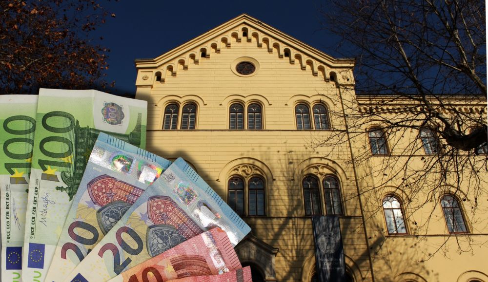 Zgrada Sveučilišta u Zagrebu i novčanice eura