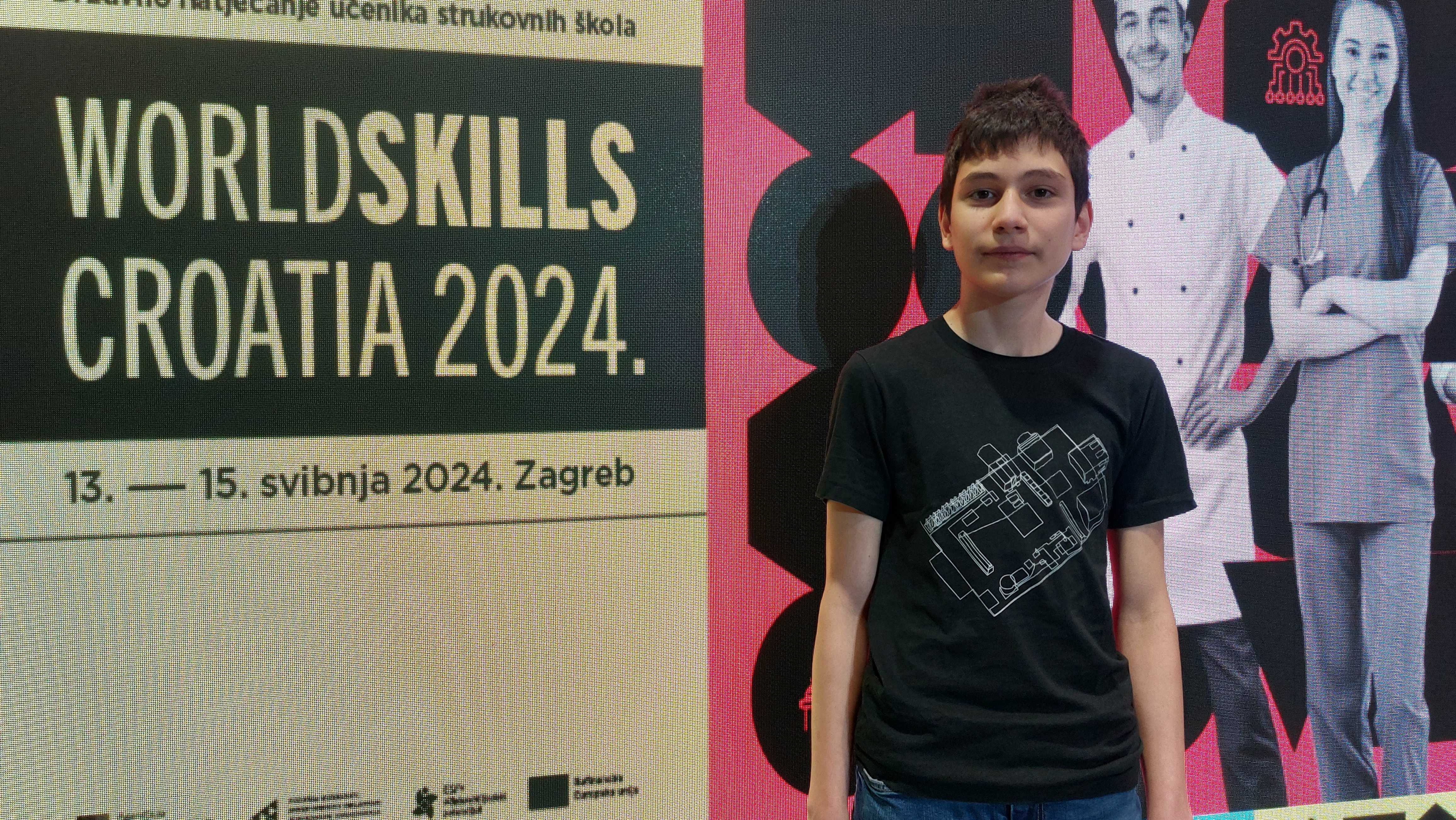 Josip Tišljar Mataušić na WorldSkills Croatia 2024 prezentaciji o svojoj e-Dnevnik Super aplikaciji